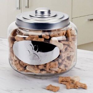 Blue Harbor Glass Storage Paw Decal Jar With Lid